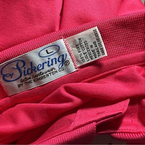 Vintage Pickering Men's PINK Polo Golf Shirt Size L Large NEW NWT Lisle Cotton - Picture 8 of 8